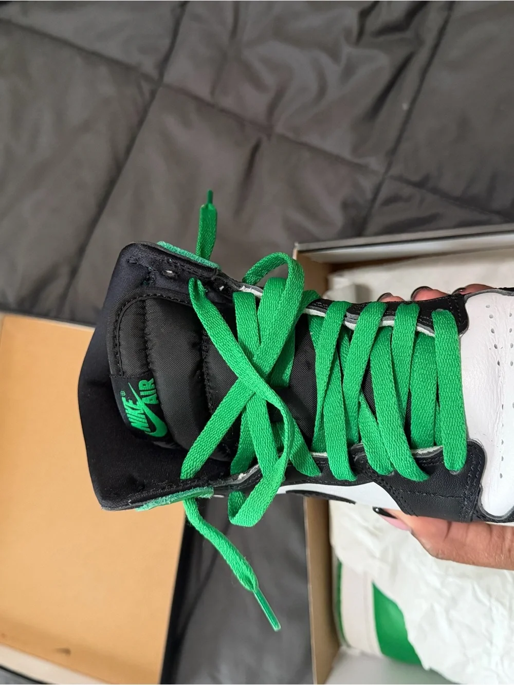 Nike Air Jordan 1 Green and Black Hightop